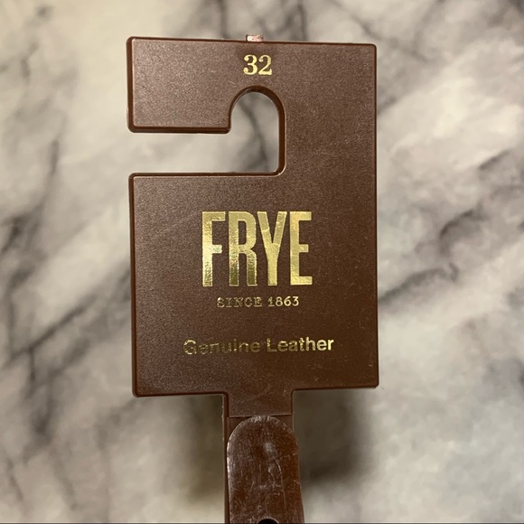 Frye Men’s Genuine Leather Brown Stitched Belt - Picture 7 of 16